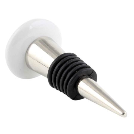 Black Hedgehog Ceramic Flat Wine Bottle Stopper